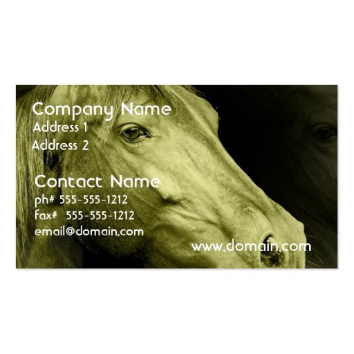 Equine Art  Business Card