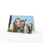 Equine bride and groom card