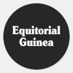 Equitorial Guinea Classic Style Round Stickers