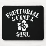Equitorial Guinea Pink Girl Mouse Pads