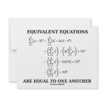 Equivalent Equations Are Equal To One Another Invitations