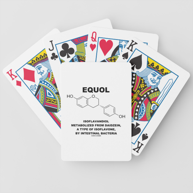 Equol Isoflavandiol Metabolized From Daidzein Bicycle Playing Cards