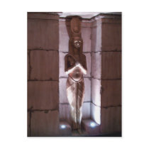 Eqyptian statue postcards