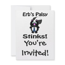 Erbs Palsy Stinks Skunk Awareness Design Invitation