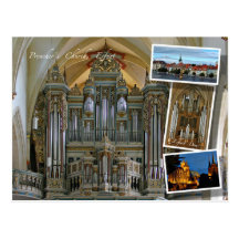 Erfurt and organs postcard