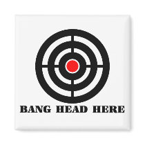 Ergonomic Stress Relief: Bang Head Here Magnet