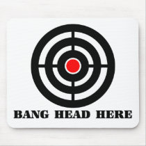 Ergonomic Stress Relief: Bang Head Here Mouse Pads