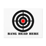 Ergonomic Stress Relief: Bang Head Here Postcard