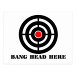 Ergonomic Stress Relief: Bang Head Here Postcard