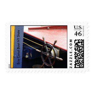 Erie Canal Boat NY State stamp