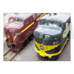 ERIE E8A 833 and PRR E8A 5809 at Steamtown Greeting Cards