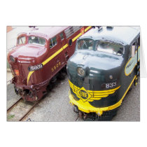 ERIE E8A 833 and PRR E8A 5809 at Steamtown cards
