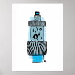 Erik Abel Print: Elemental Totem (blue)
