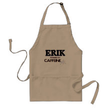 Erik powered by caffeine aprons