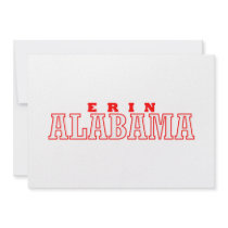 Erin, Alabama Custom Invitation