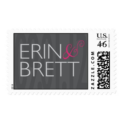 Erin and Brett Monogram Postage Stamp