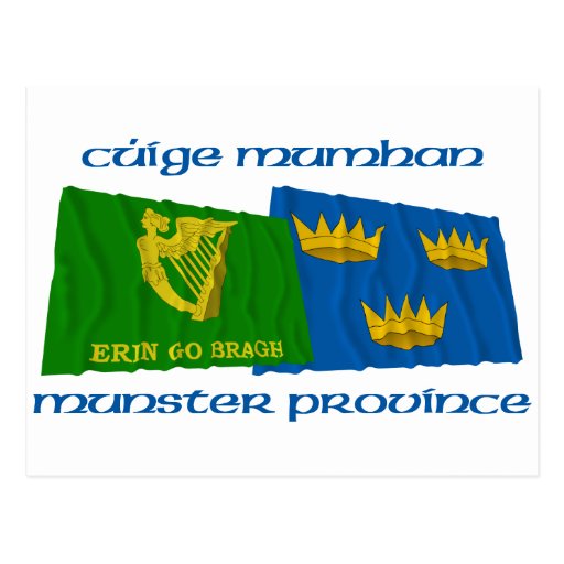 Erin Go Bragh amd Munster Province Flags Post Card