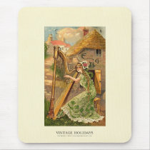 Erin Go Bragh Harp Woman Mouse Mat