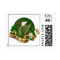 Erin Go Bragh Irish Postage Stamp