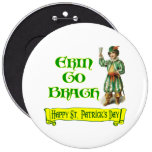 Erin Go Braugh Happy St. Patrick's Day Saying Button