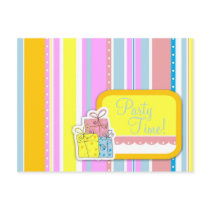 Erin's Girl Birthday Invitation postcards