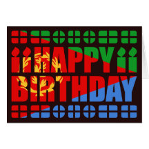 Eritrea Flag Birthday Card
