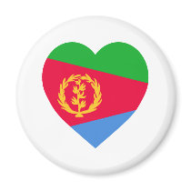 Eritrea Flag Heart magnets