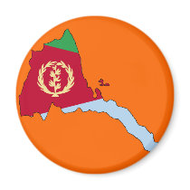 Eritrea flag map fridge magnets