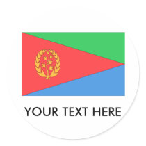 Eritrea Flag Round Stickers
