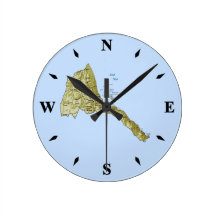 Eritrea Map Clock