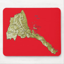 Eritrea Map Mousepad by FlagAndMap Eritrea Map Mousepad