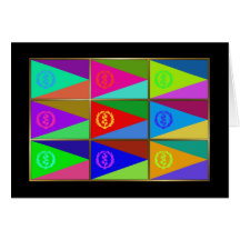 Eritrea Multihue Flags Greeting Card