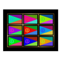 Eritrea Multihue Flags Postcard