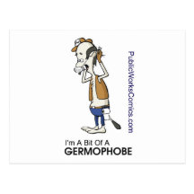 Ernie Germaphobe Postcard