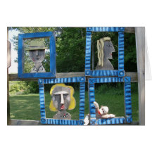 Ernie the Sock Monkey As Art Note Card
