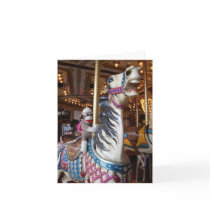 Ernie the Sock Monkey Carousel Horse Note Card