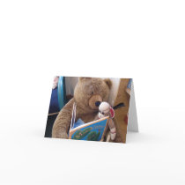 Ernie the Sock Monkey Reading Note Card