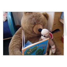 Ernie the Sock Monkey Reading Note Card