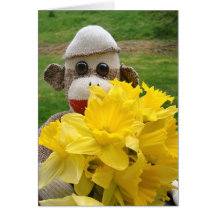 Ernie the Sock Monkey Thank You Card