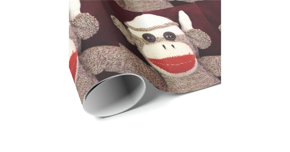 Ernie the Sock Monkey Wrapping Paper Zazzle