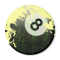 ERODED AND AGED 8 BALL FRIDGE MAGNET