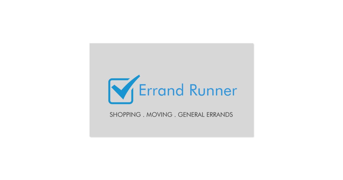 Errand Runner Business Card Zazzle