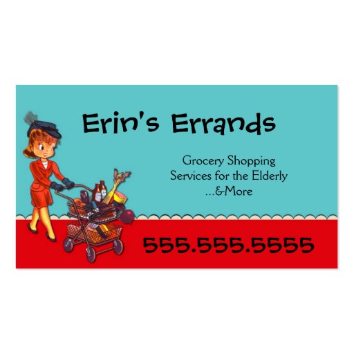 Errand Services Business Card (front side)
