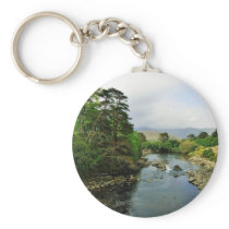 Erriff River Below The Ashleigh Falls Near Leenane Key Chains