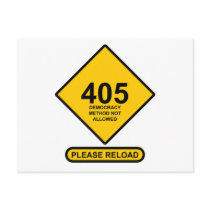Error 405: Democracy Method Not Allowed Post Cards