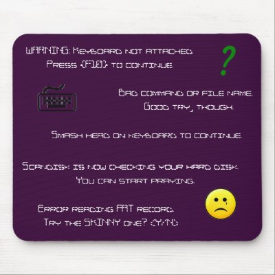 Error Messages mousepad by jmarkafghans