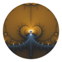 Erte - Fractal Round Stickers