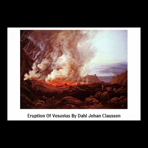Eruption Of Vesuvius By Dahl Johan Claussen Print