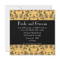Ervum Heart Damask, 5.25"x5.25" invitation