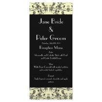 Ervum Heart Damask, menu/program rack card